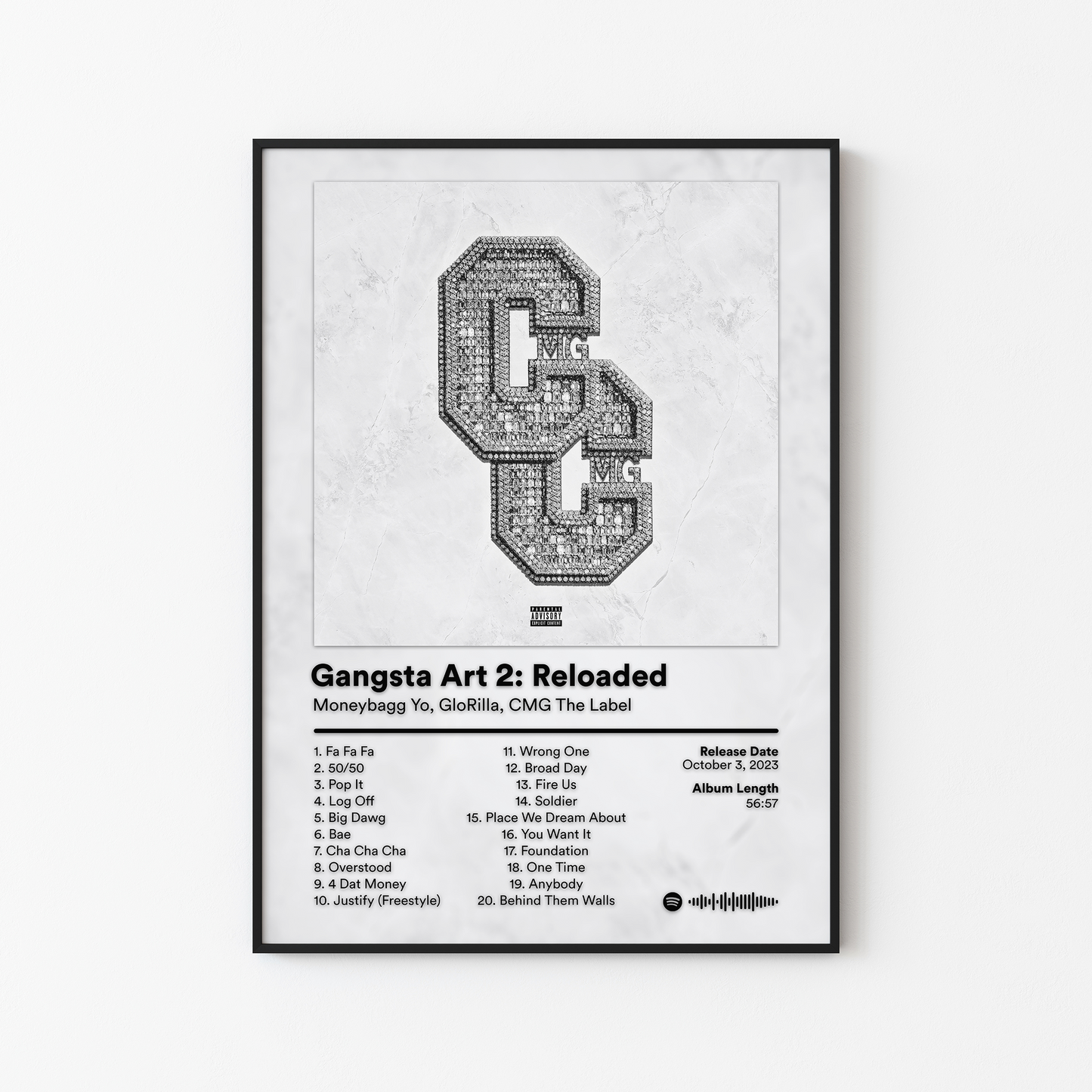 GloRilla Gangsta Art 2 Reloaded Album Poster