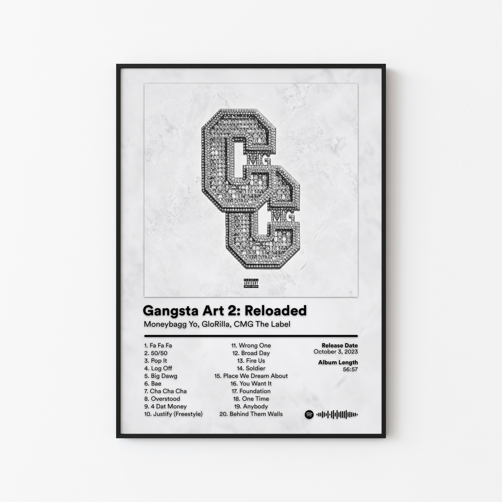 GloRilla Gangsta Art 2 Reloaded Album Poster