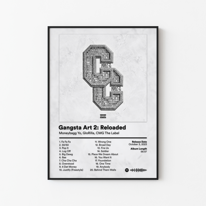 GloRilla Gangsta Art 2 Reloaded Album Poster