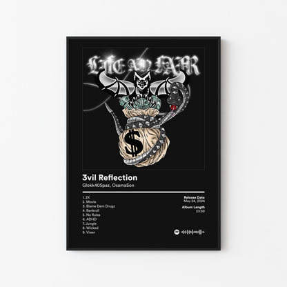 Glokk40Spaz 3vil Reflection Album Poster