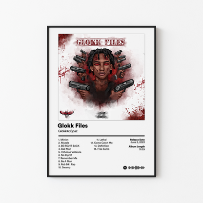Glokk40Spaz Glokk Files Album Poster