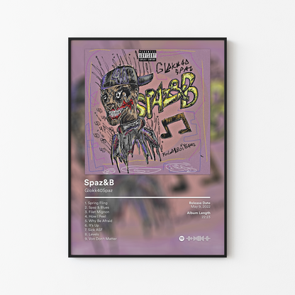 Glokk40Spaz Spaz and B Album Poster