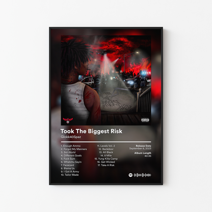Glokk40Spaz Took The Biggest Risk Album Poster
