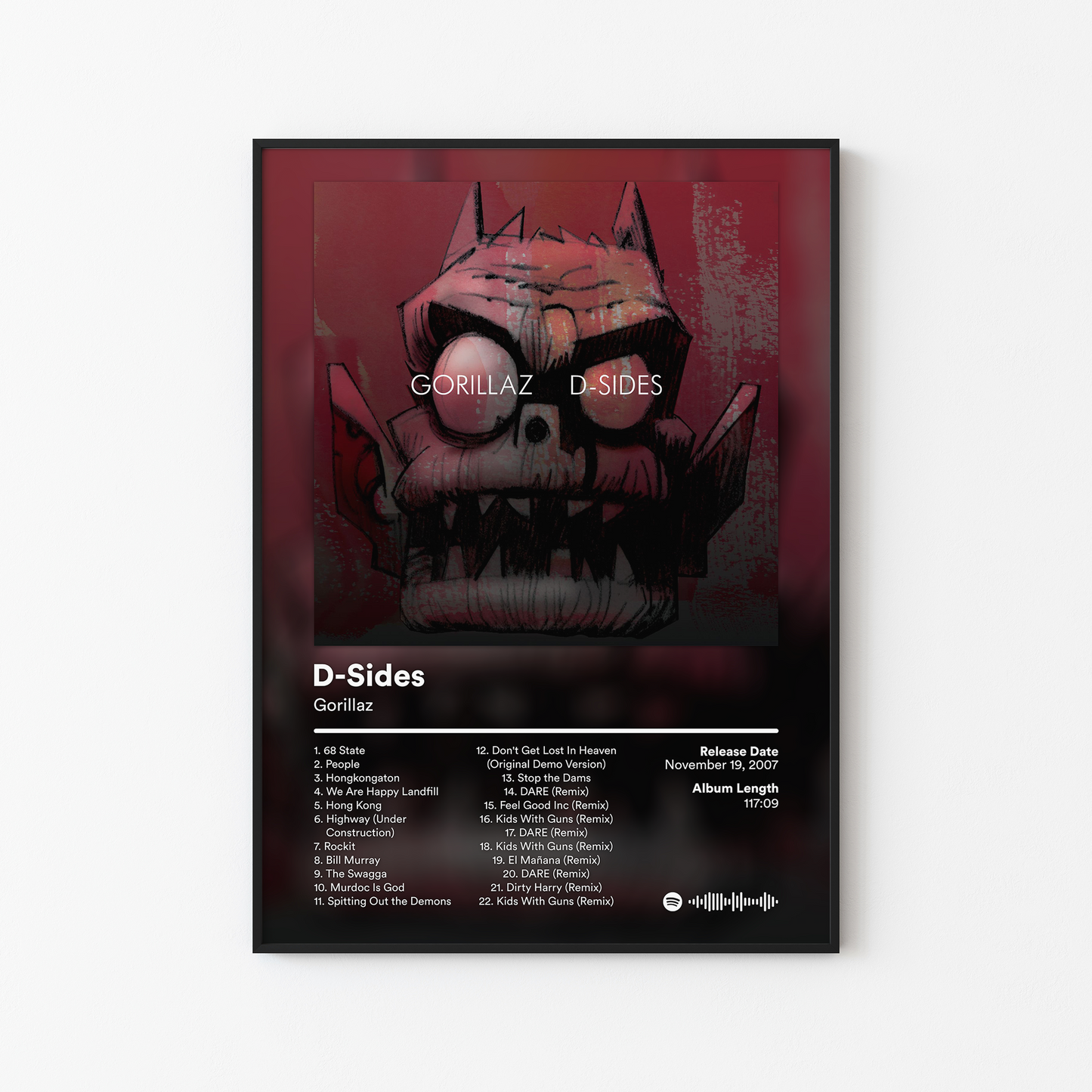 Gorillaz D-Sides Album Poster