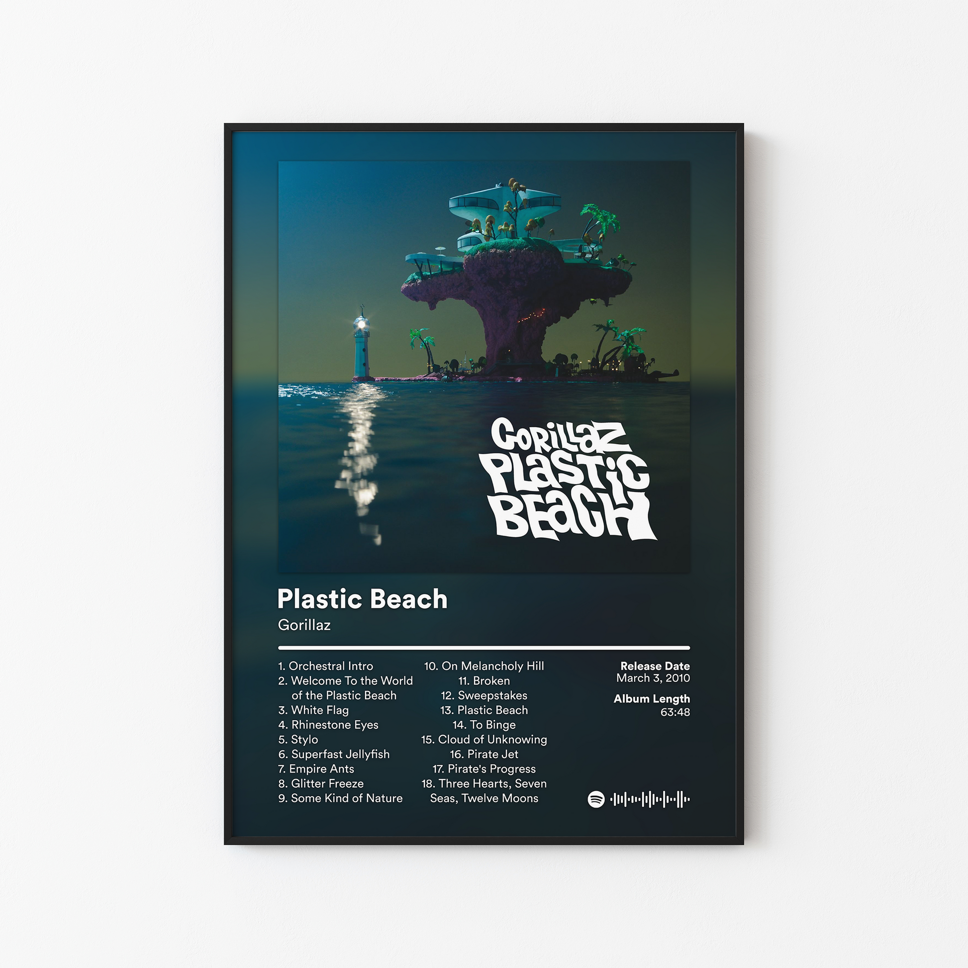 Gorillaz Plastic Beach Album Poster