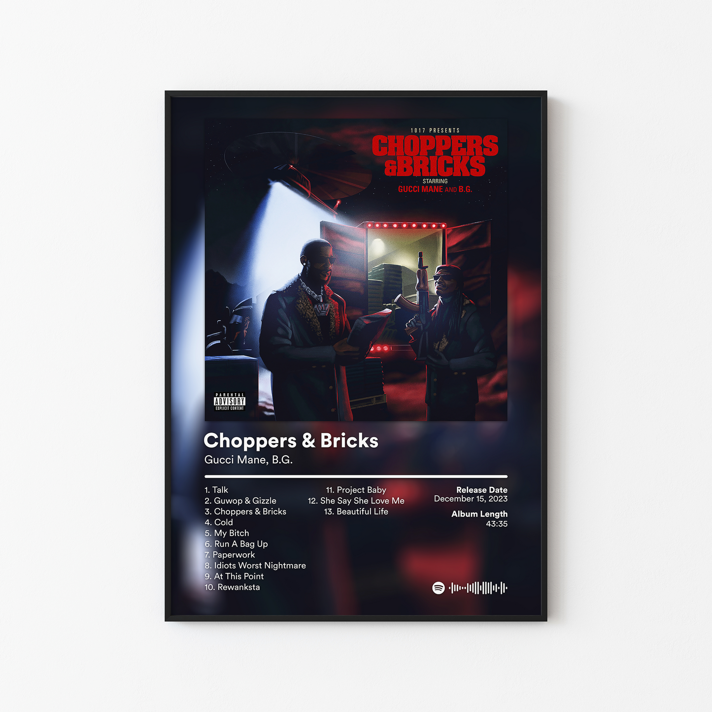 Gucci Mane Choppers and Bricks Album Poster