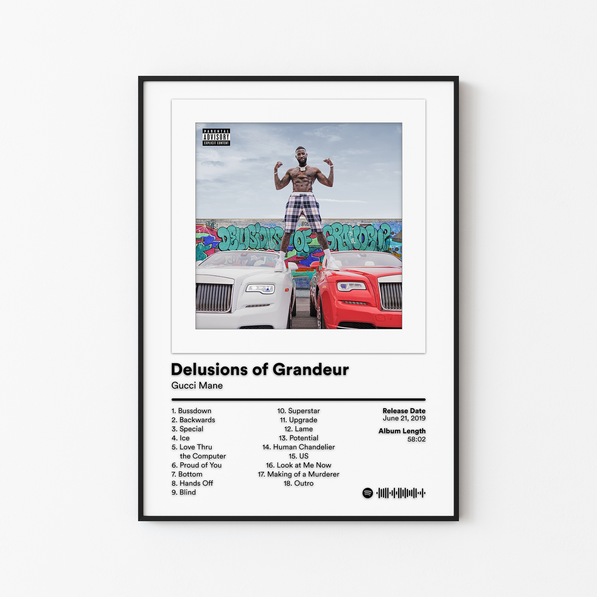 Gucci Mane Delusions of Grandeur Album Poster