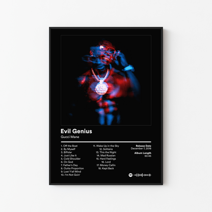 Gucci Mane Evil Genius Album Poster