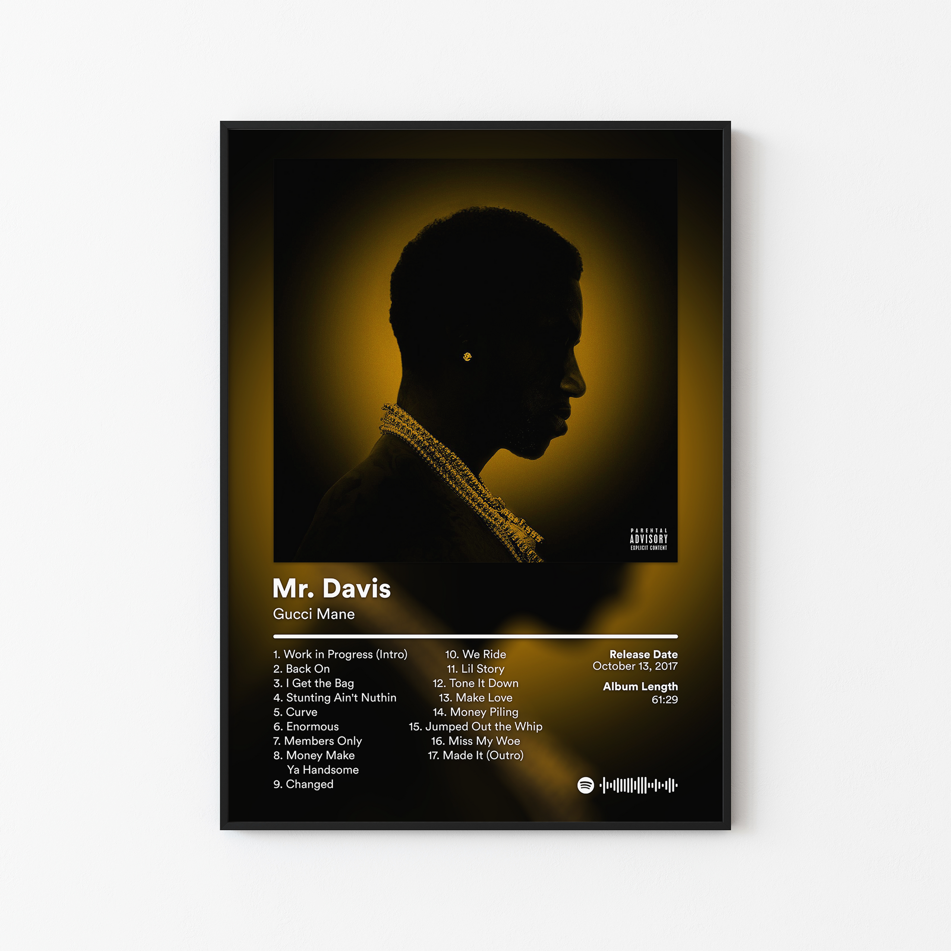 Gucci Mane Mr Davis Album Poster