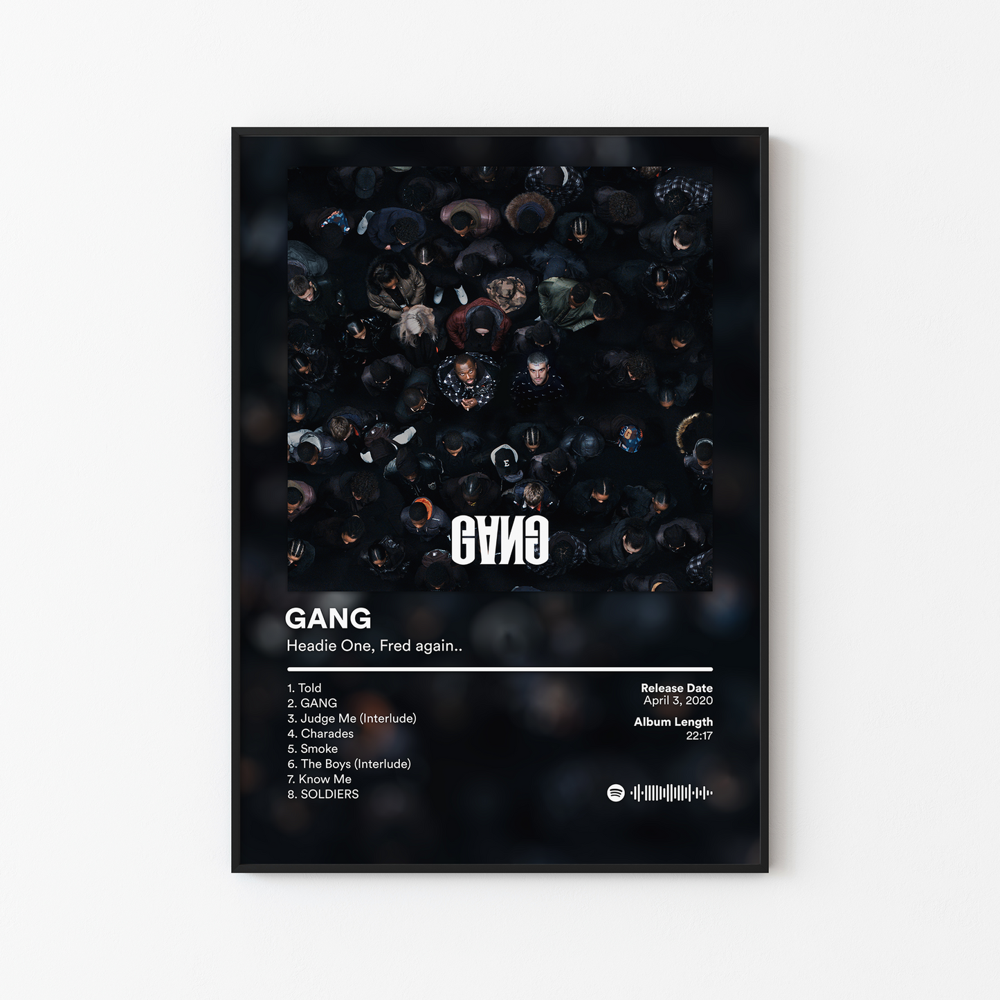 Headie One and Fred again GANG Album Poster