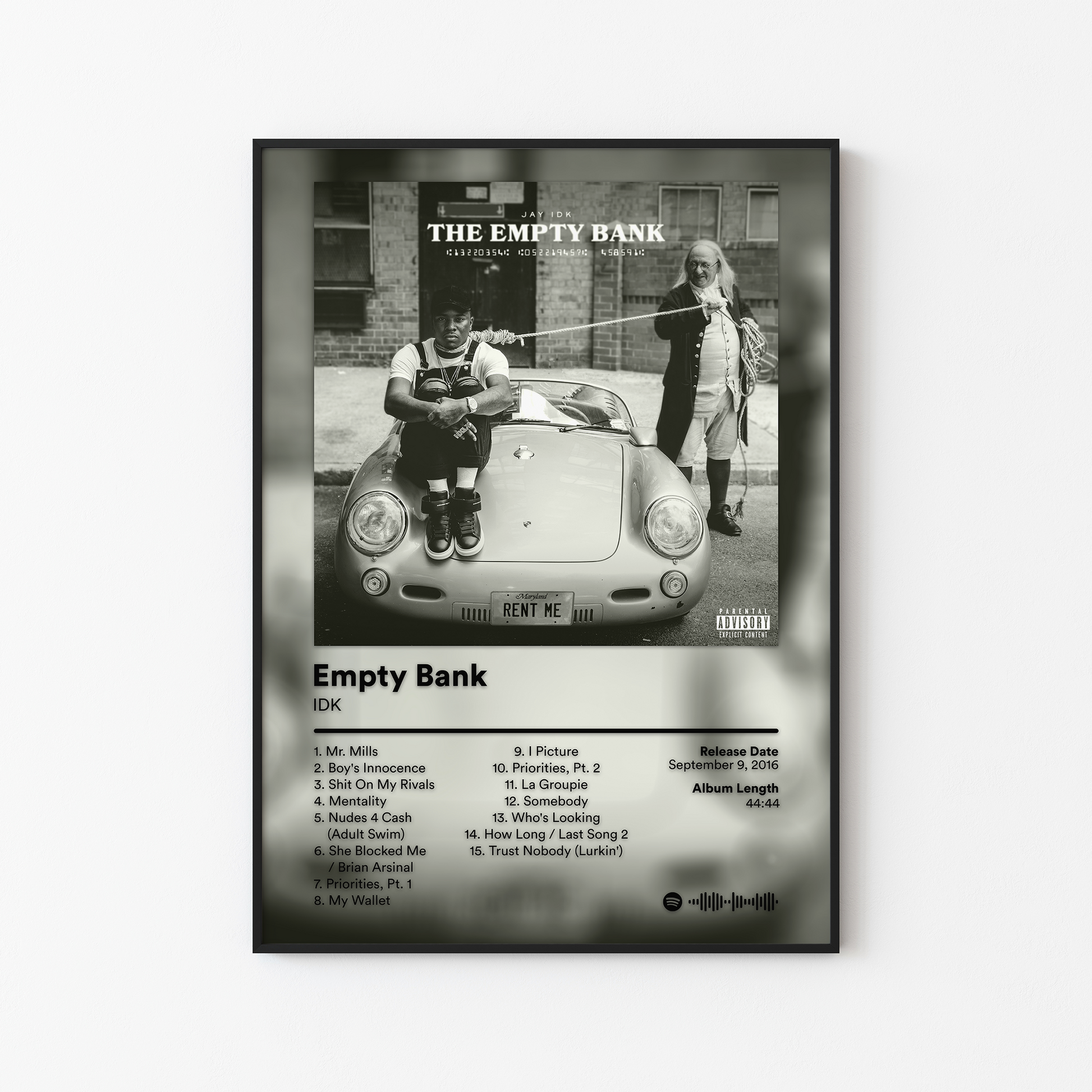 IDK Empty Bank Album Poster