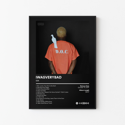 IDK IWASVERYBAD Album Poster