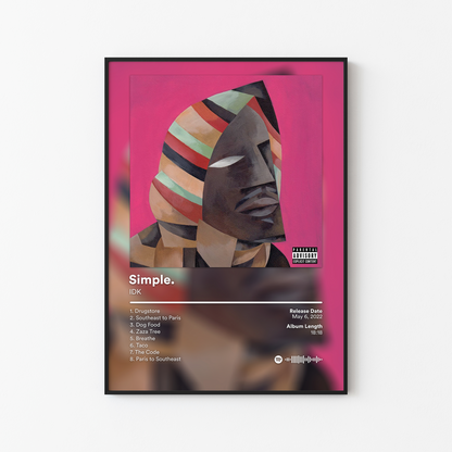 IDK Simple Album Poster