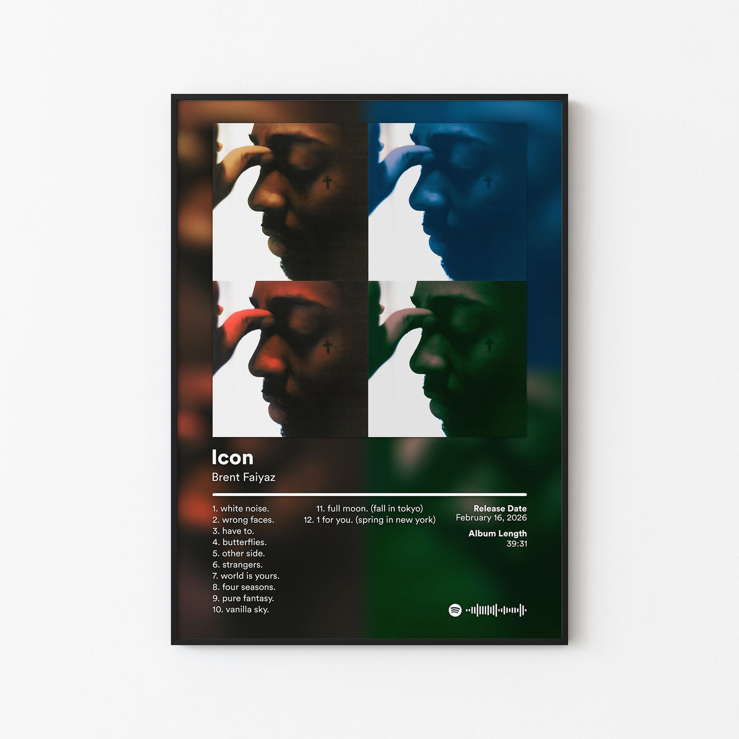 Brent Faiyaz Icon Album Poster