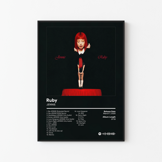 JENNIE Ruby The Complete Collection Album Poster