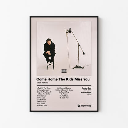 Jack Harlow Come Home The Kids Miss You Album Poster