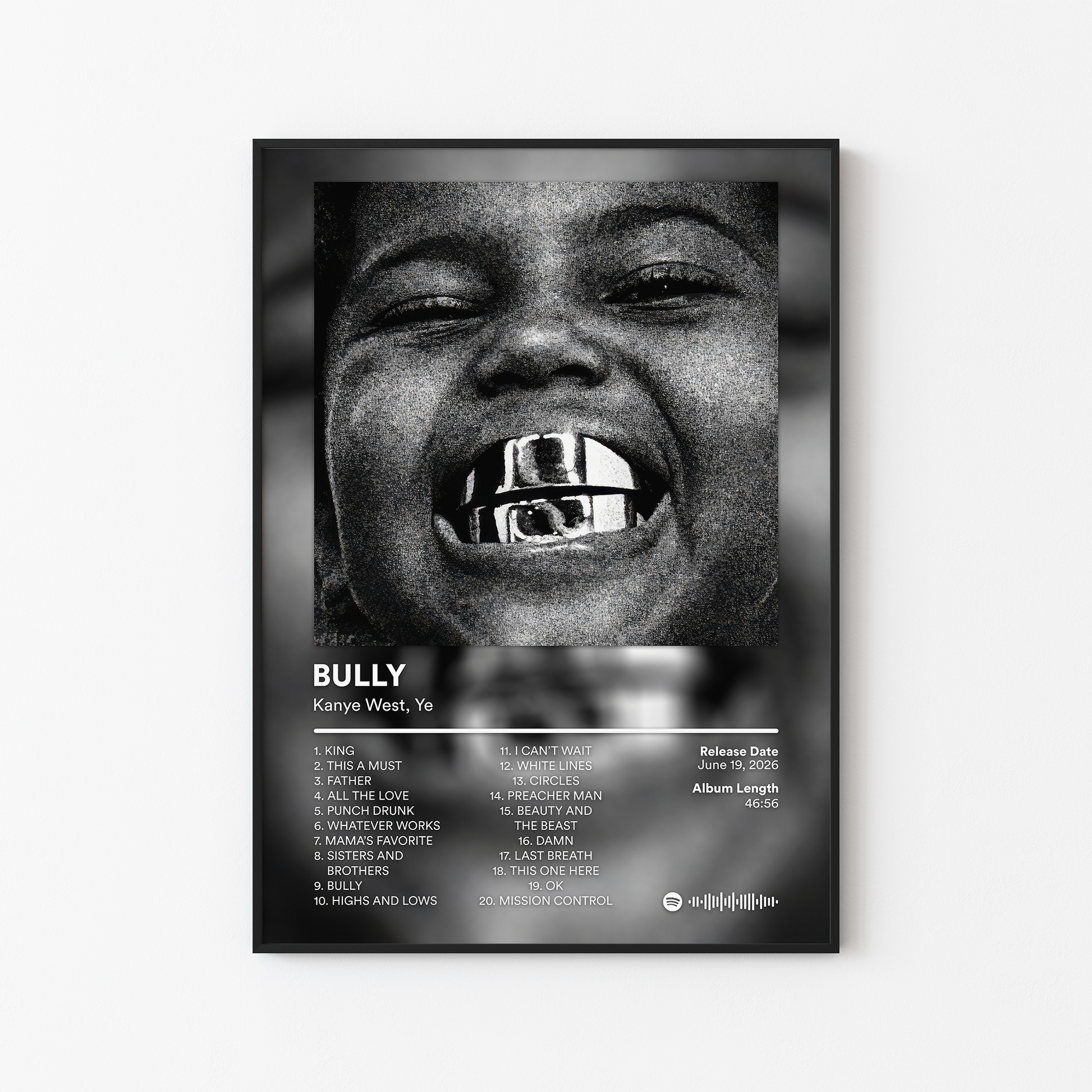 Kanye West BULLY Deluxe Album Poster