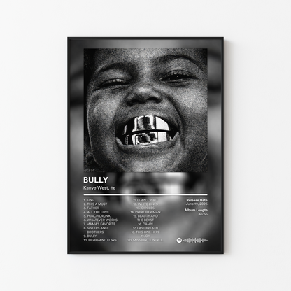 Kanye West BULLY Deluxe Album Poster