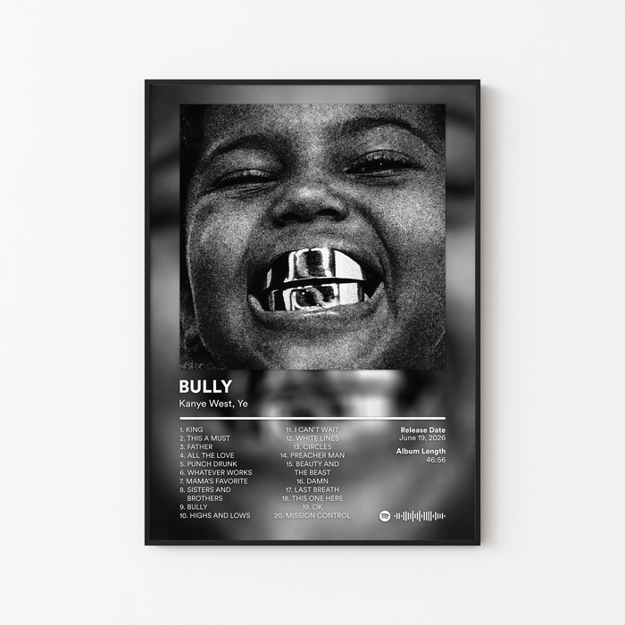 Kanye West BULLY Deluxe Album Poster