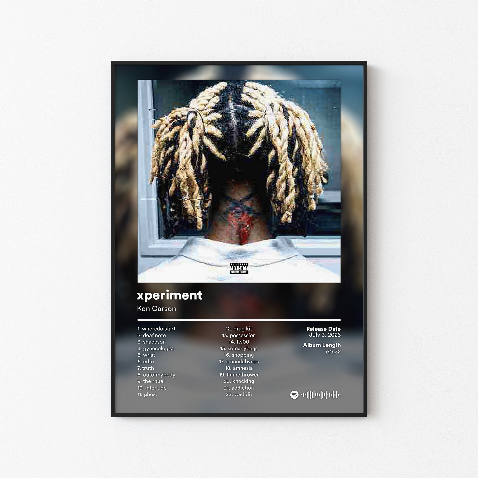 Ken Carson xperiment Album Poster