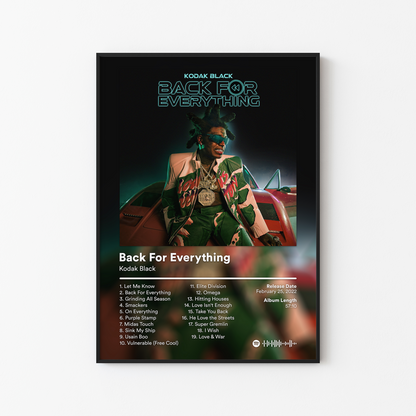 Kodak Black Back For Everything Album Poster
