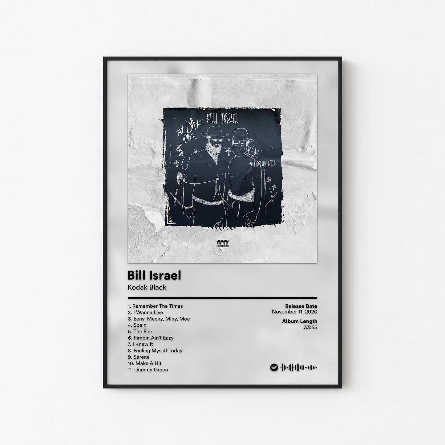 Kodak Black Bill Israel Album Poster