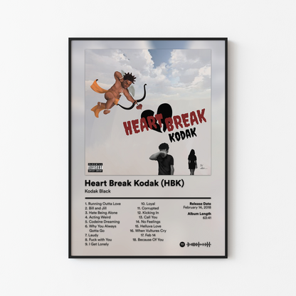 Kodak Black Heart Break Kodak Album Poster
