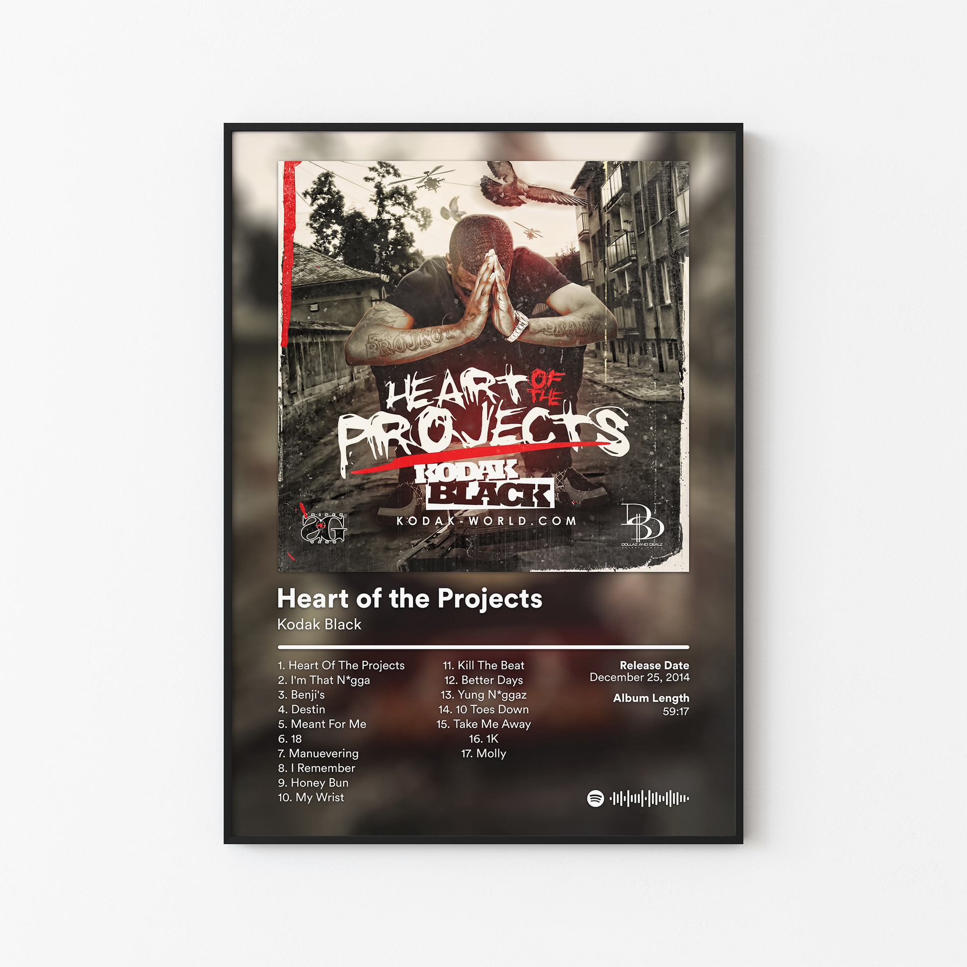 Kodak Black Heart of the Project Album Poster