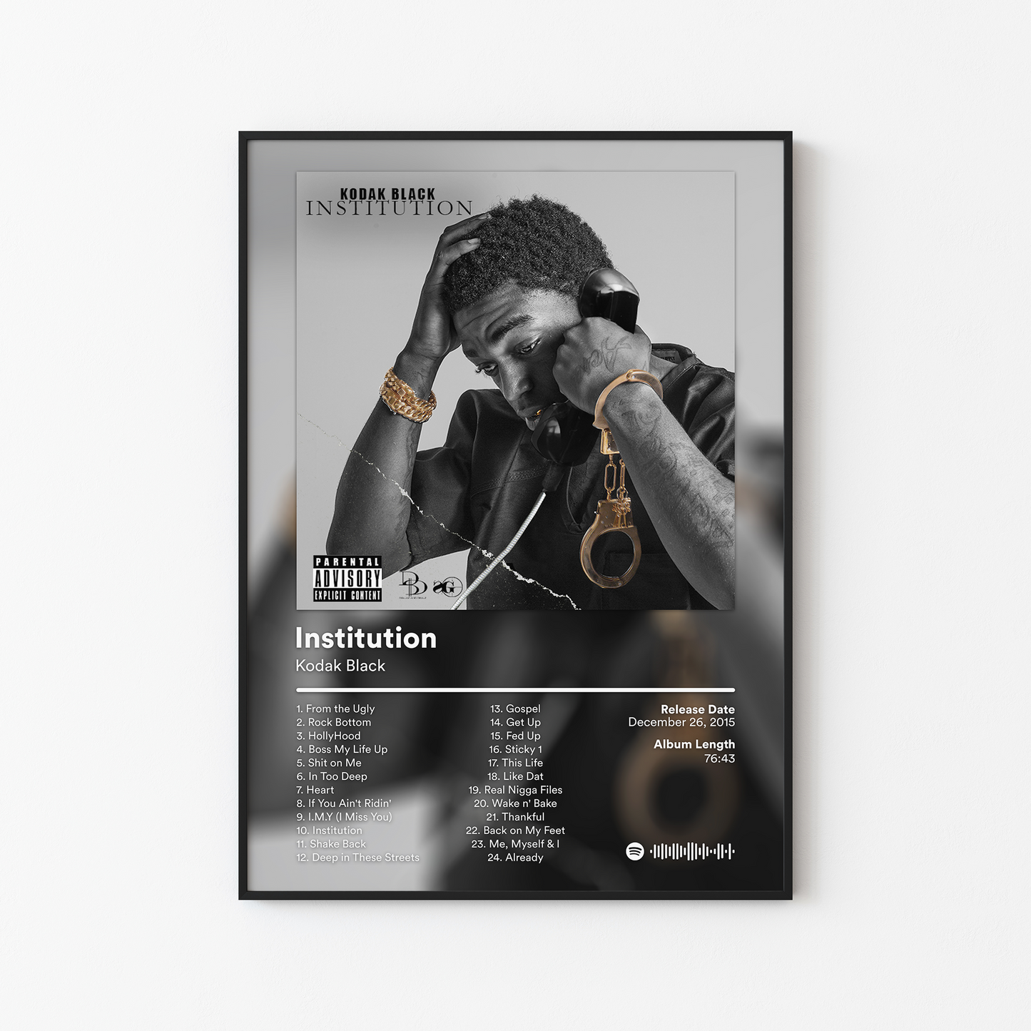 Kodak Black Institution Album Poster