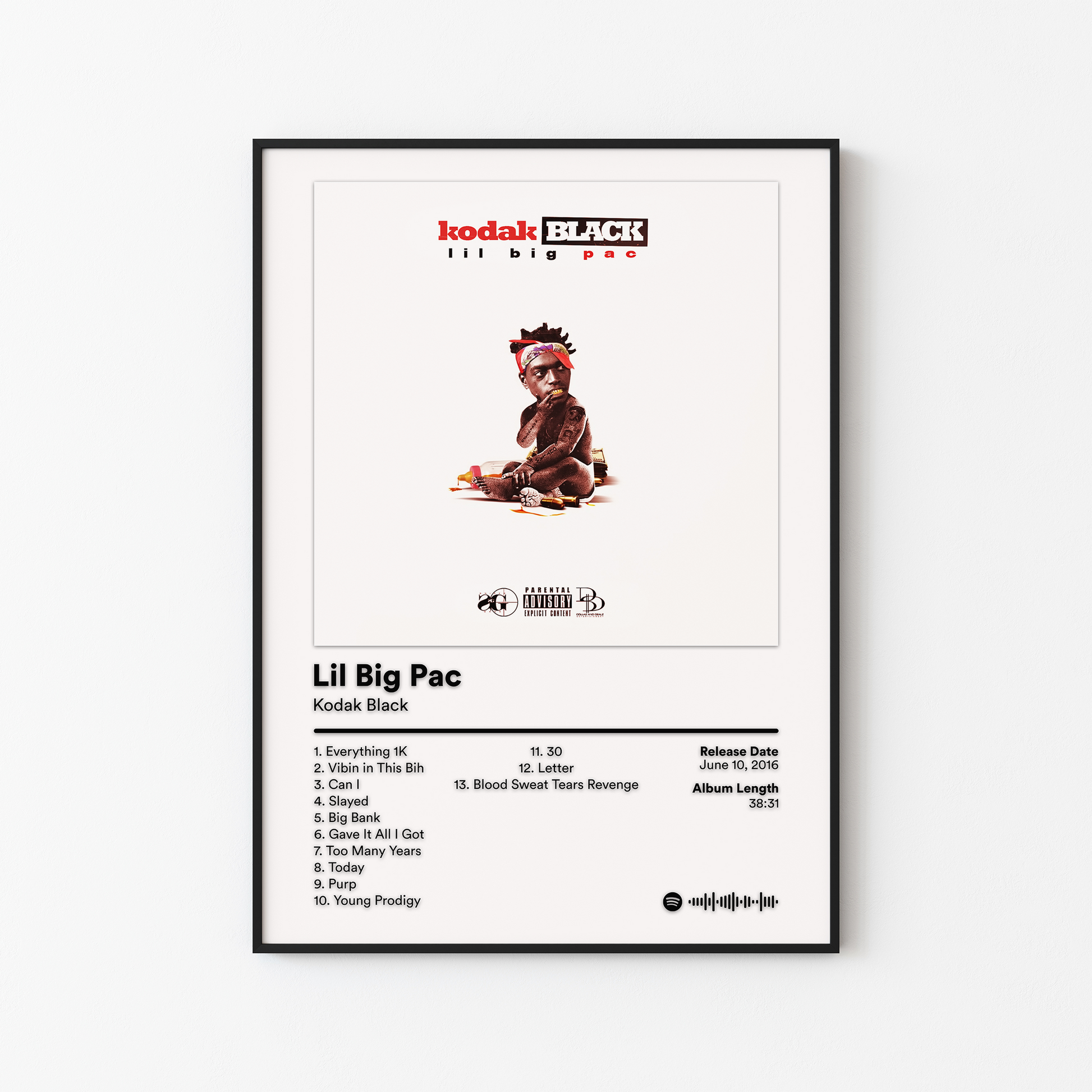 Kodak Black Lil Big Pac Album Poster