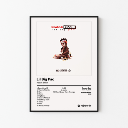 Kodak Black Lil Big Pac Album Poster