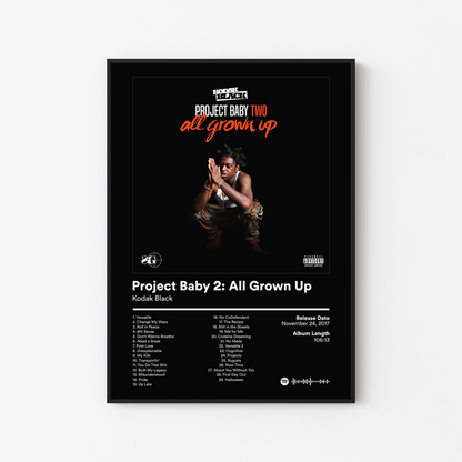 Kodak Black Project Baby 2 All Grown Up Deluxe Album Poster