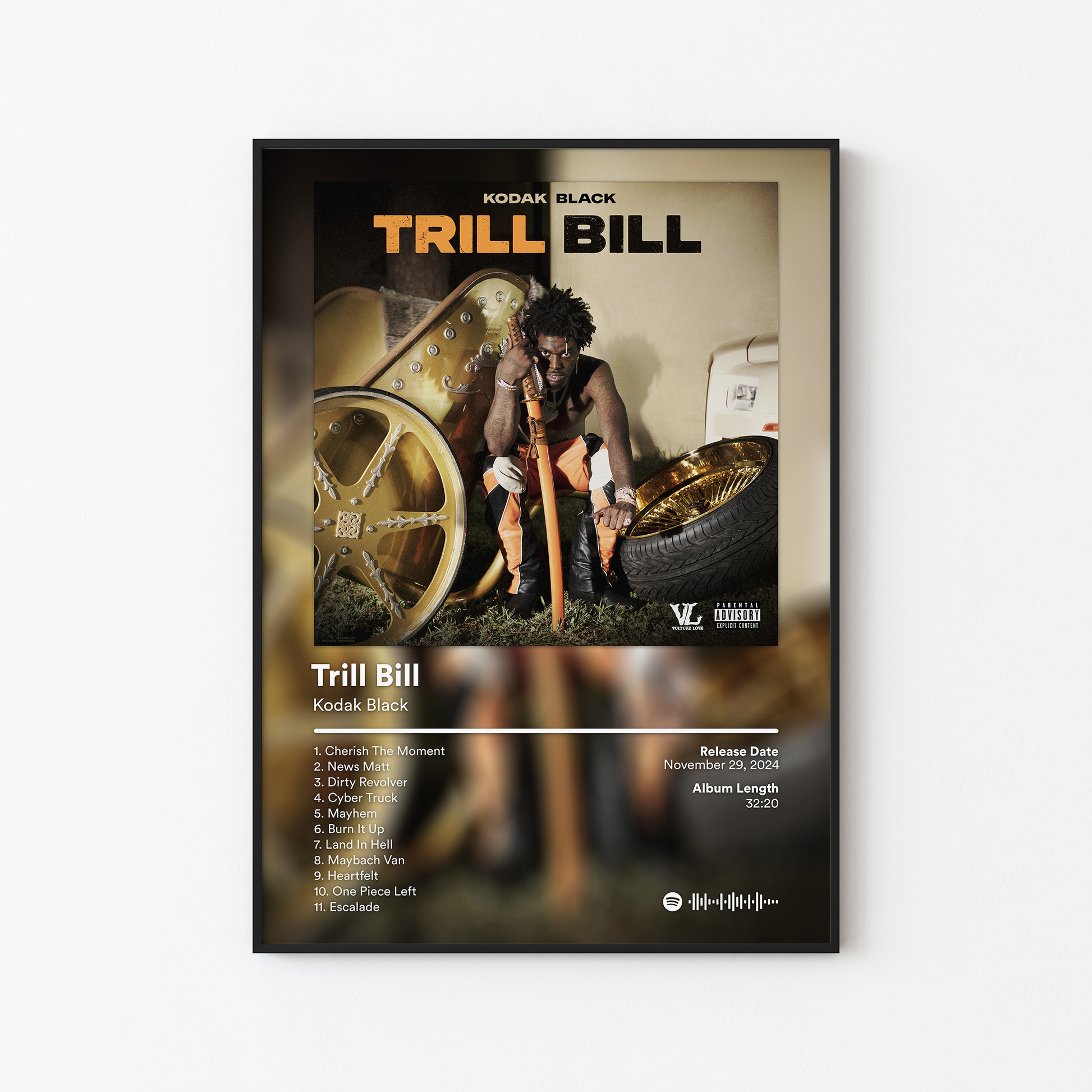 Kodak Black Trill Bill Album Poster