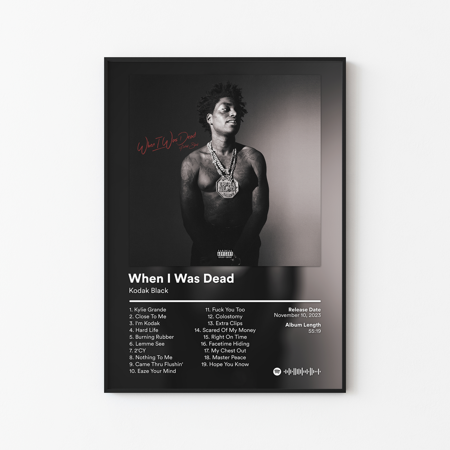 Kodak Black When I Was Dead Album Poster