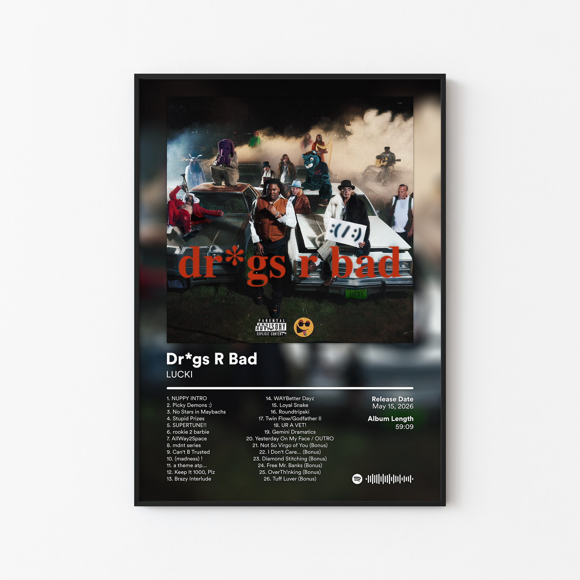 LUCKI Drugs R Bad Album Poster