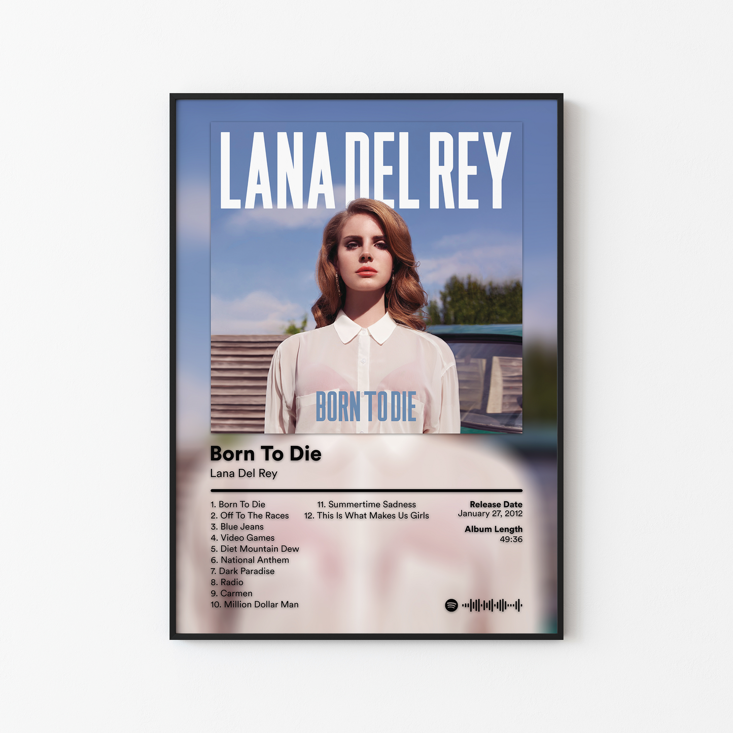 Lana Del Rey Born To Die Album Poster