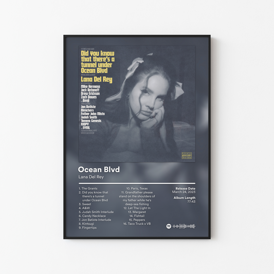 Lana Del Rey Did you know that there's a tunnel under Ocean Blvd Album Poster
