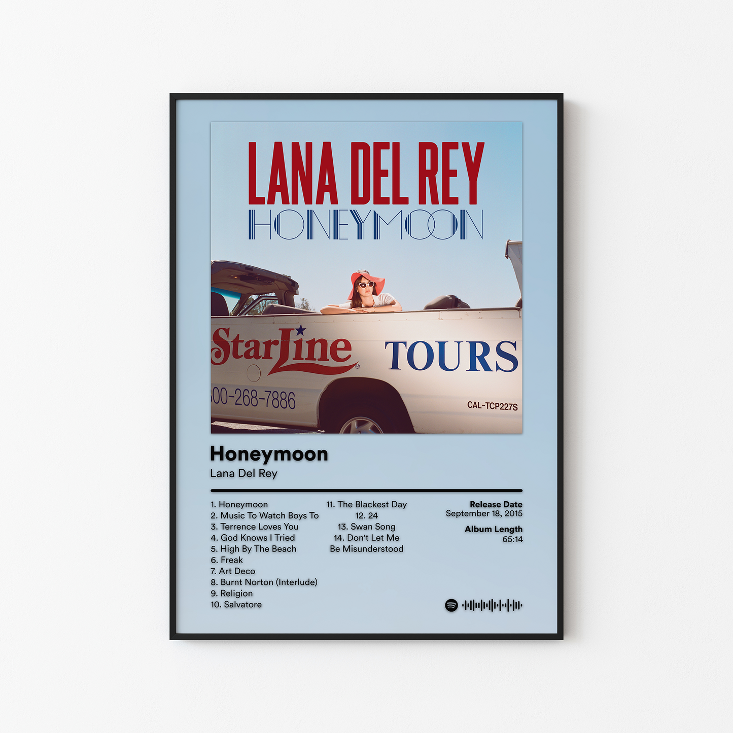 Lana Del Rey Honeymoon Album Poster