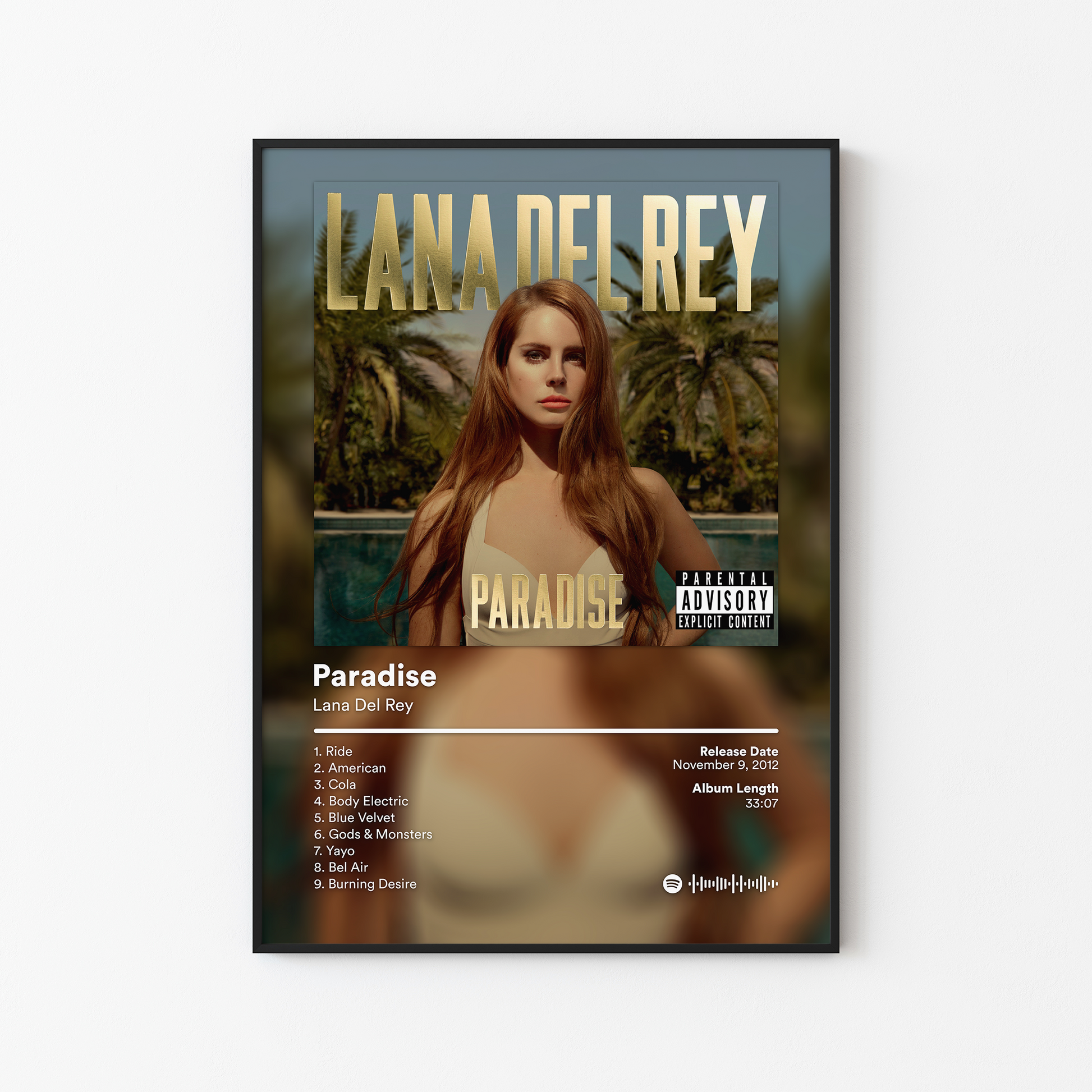 Lana Del Rey Paradise Album Poster