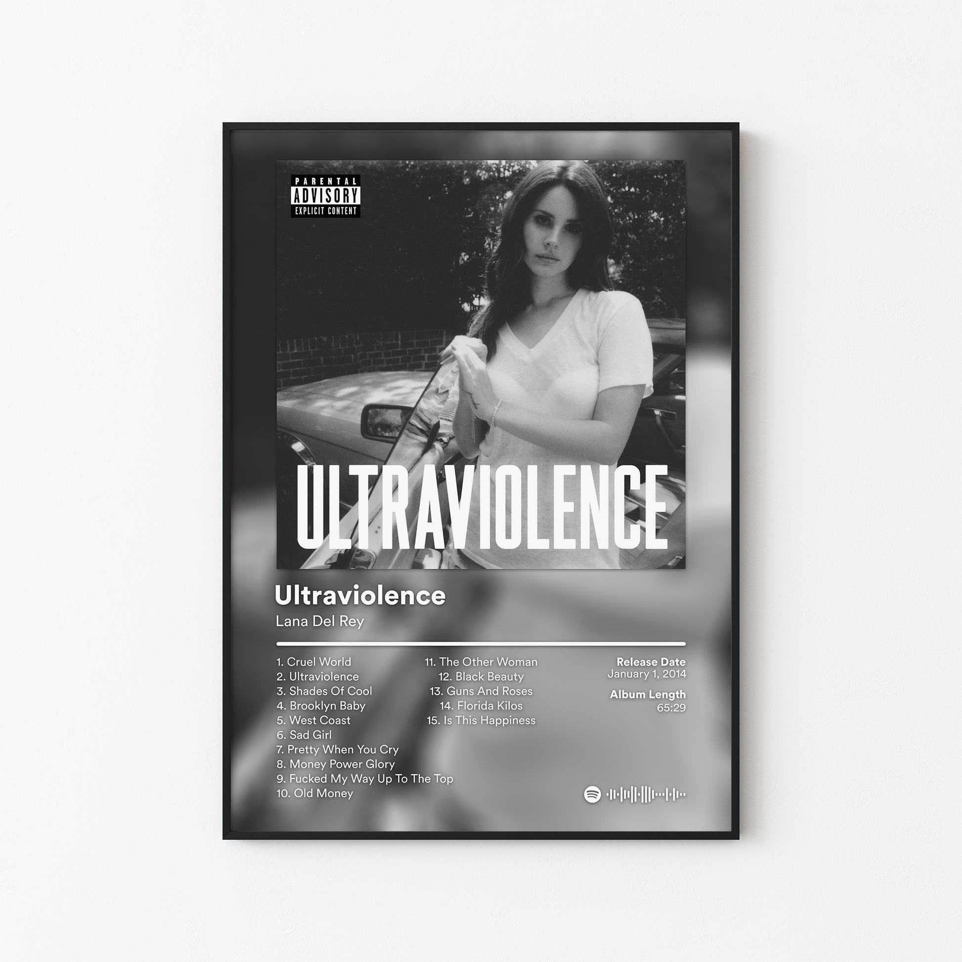 Lana Del Rey Ultraviolence Album Poster