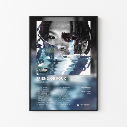 Lancey Foux FRIEND OR FOUX Album Poster
