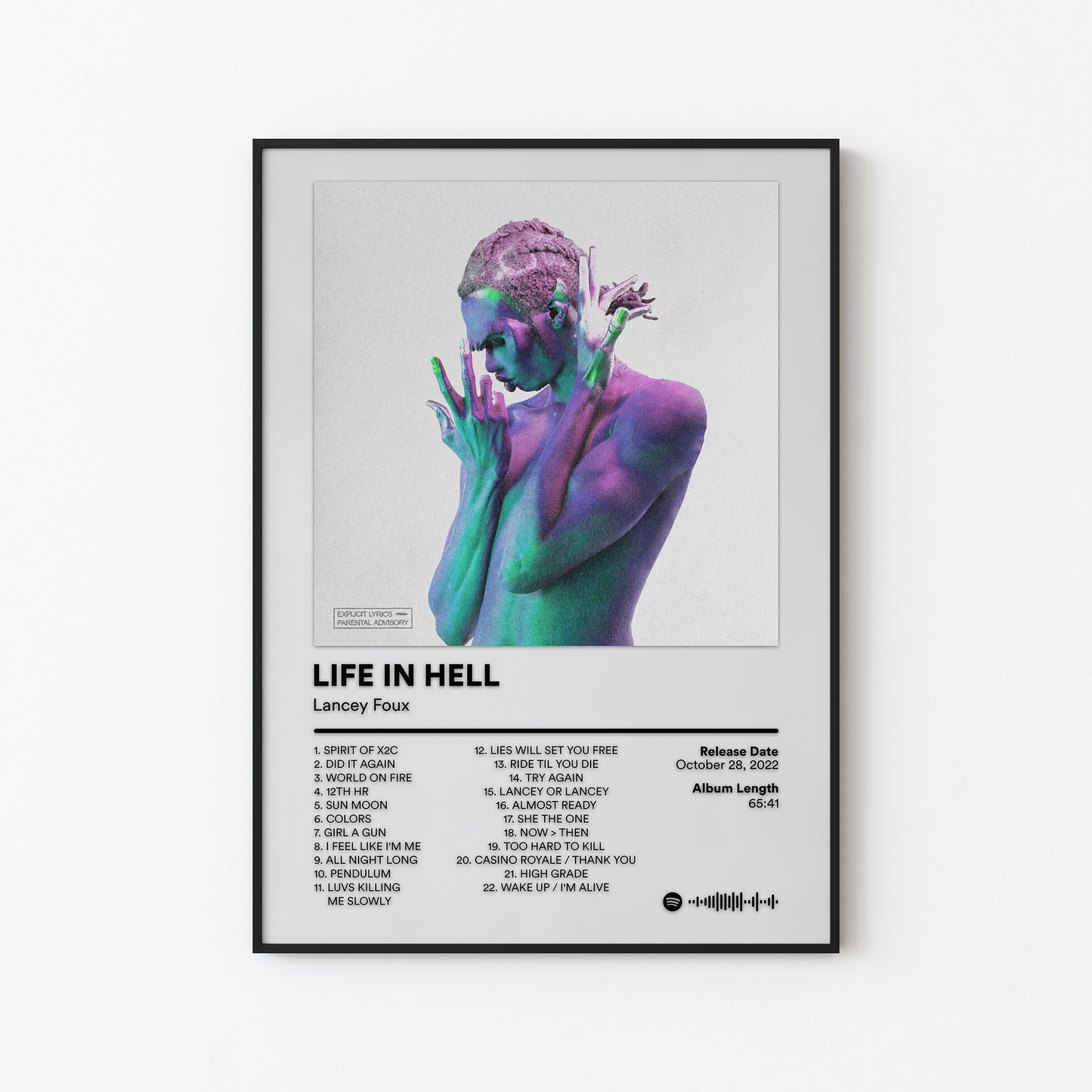 Lancey Foux LIFE IN HELL Album Poster