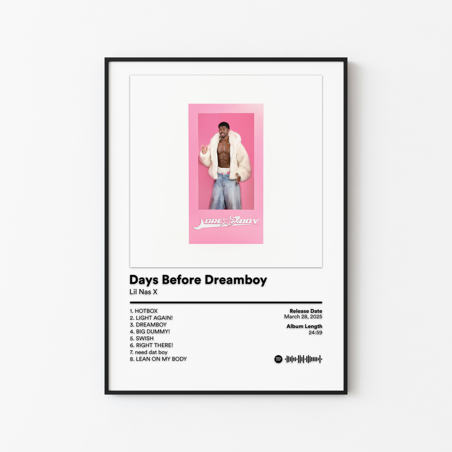 Lil Nas X Days Before Dreamboy Album Poster