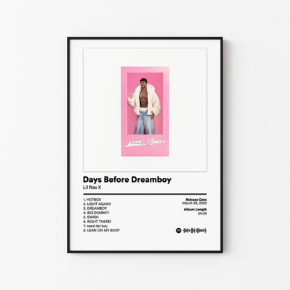 Lil Nas X Days Before Dreamboy Album Poster