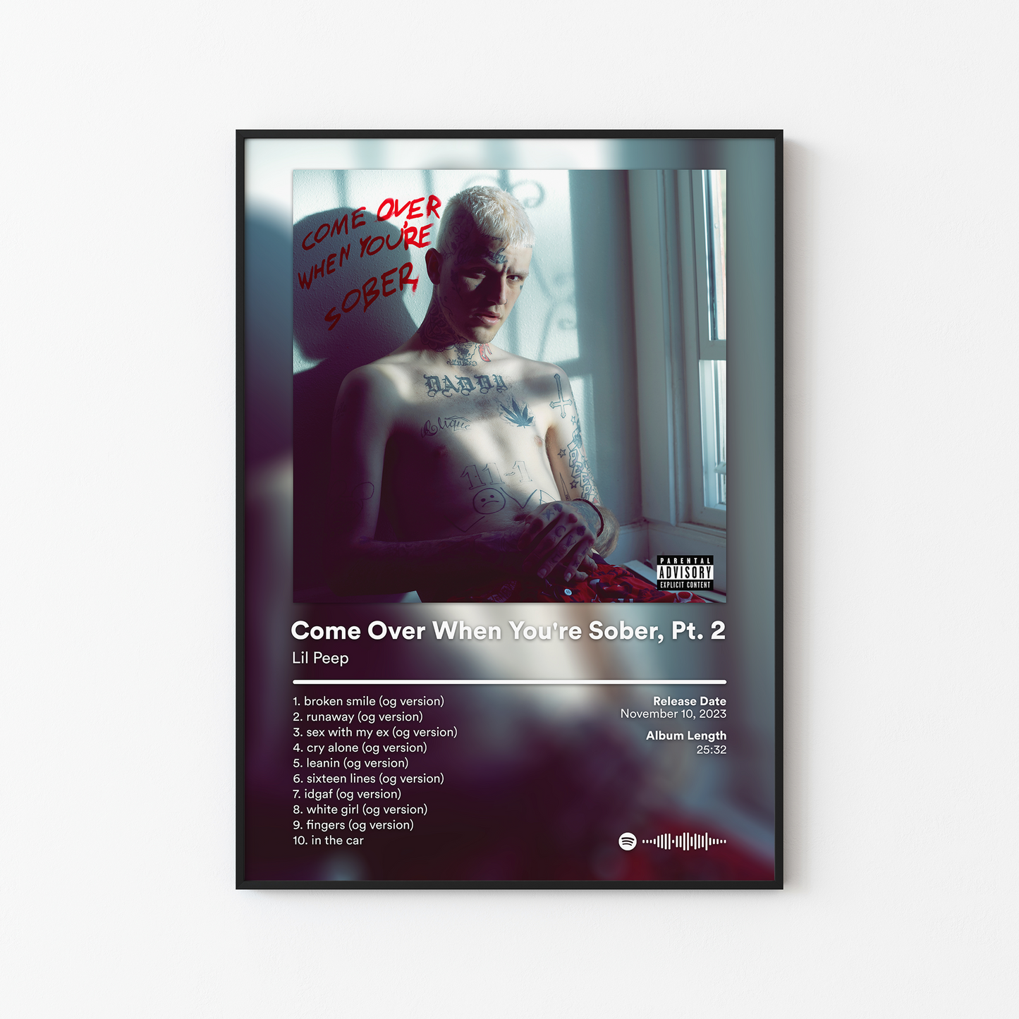 Lil Peep Come Over When Youre Sober Pt 2 Album Poster