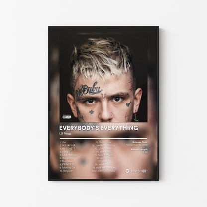 Lil Peep EVERYBODYS EVERYTHING Album Poster