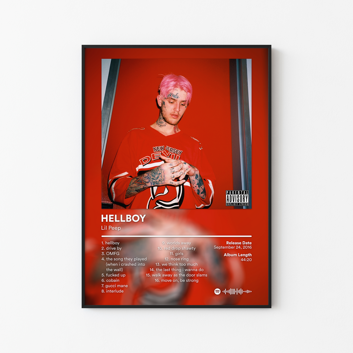Lil Peep HELLBOY Album Poster