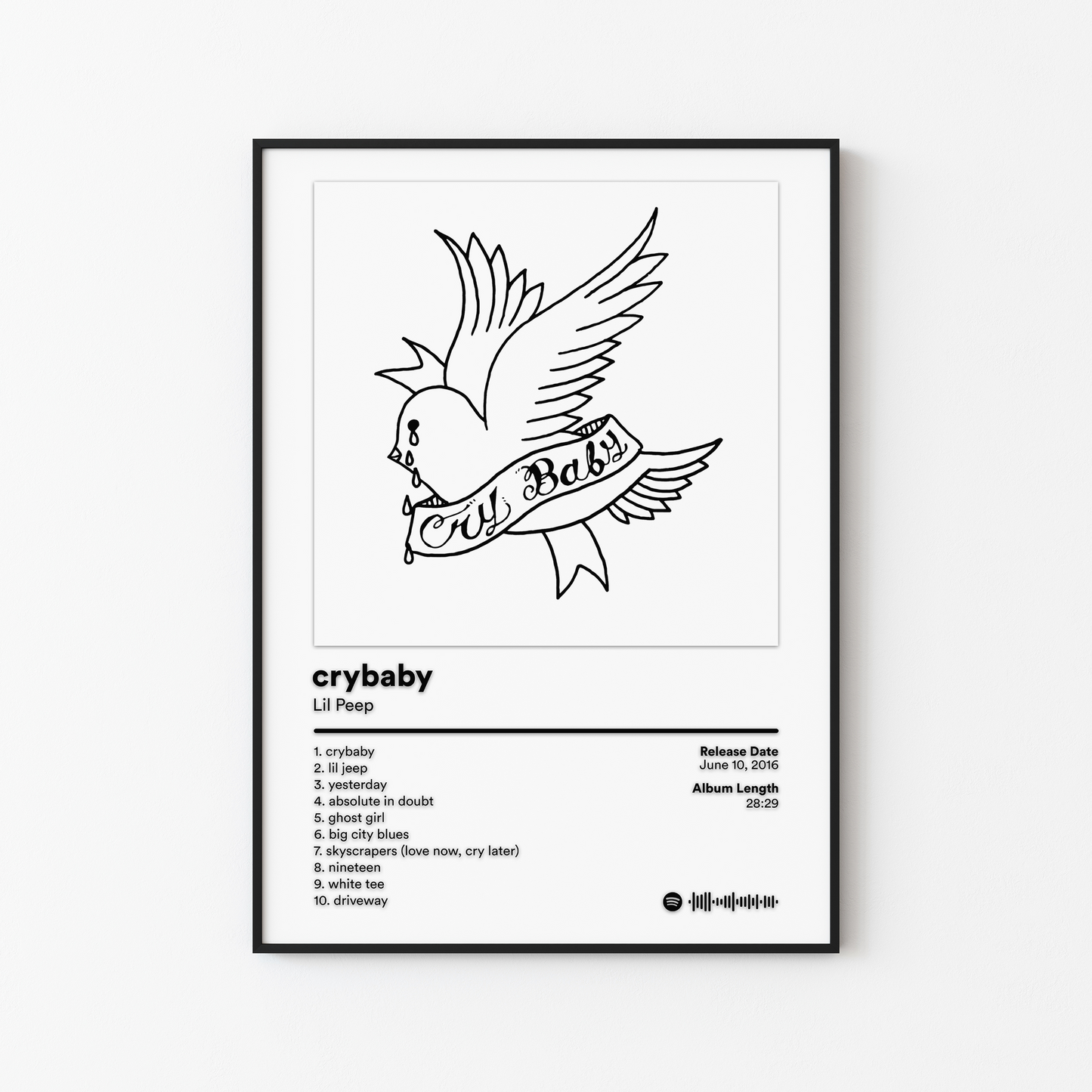 Lil Peep crybaby Album Poster