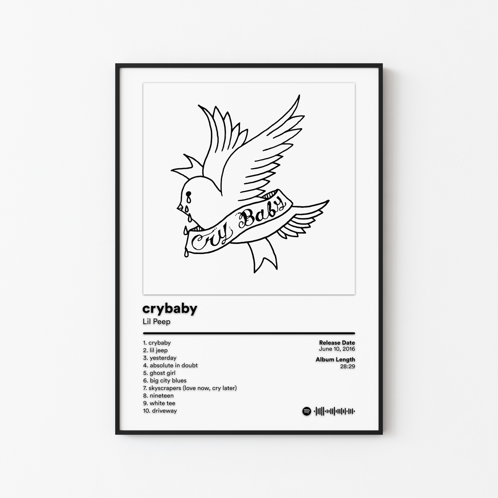 Lil Peep crybaby Album Poster