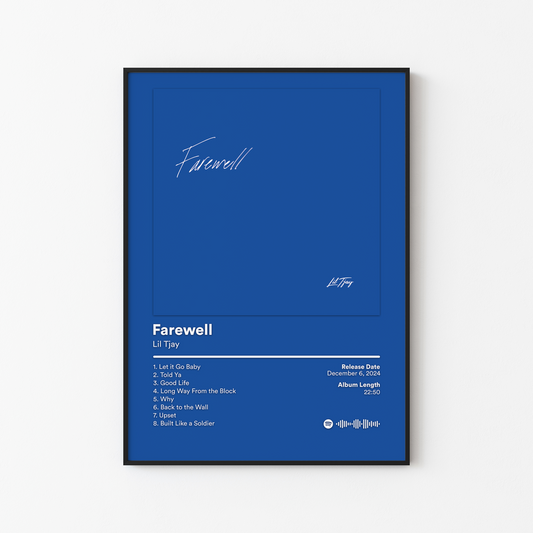 Lil Tjay Farewell Album Poster
